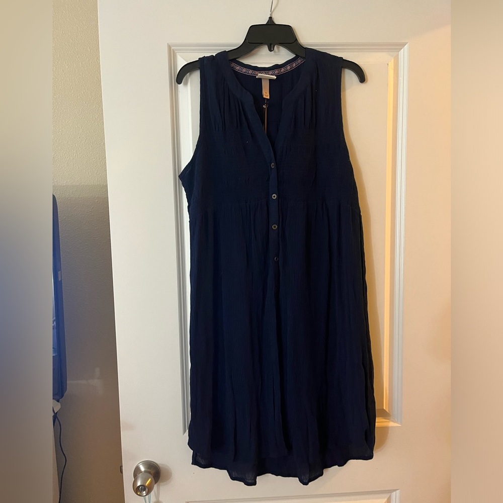 Navy Knox Rose Sleeveless Dress